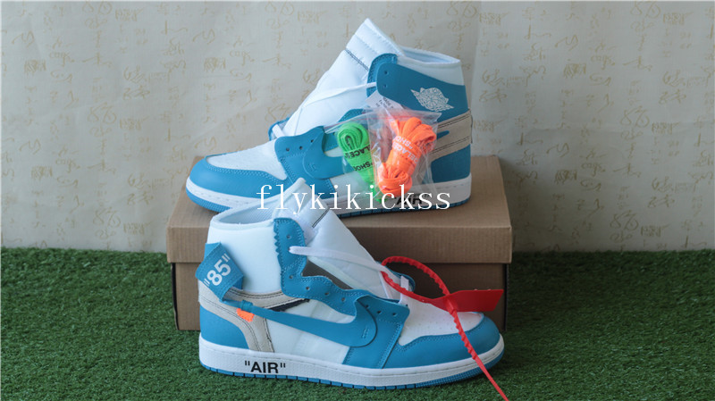 Off-White x Air Jordan 1 Retro OG High UNC White Blue